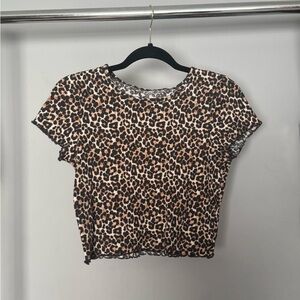 American Eagle leopard baby tee 🐆